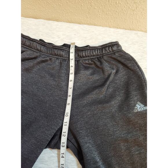 Adidas Men's Gray Solid High Rise Elastic Waist Straight Leg Sweatpants Size M - Picture 6 of 7